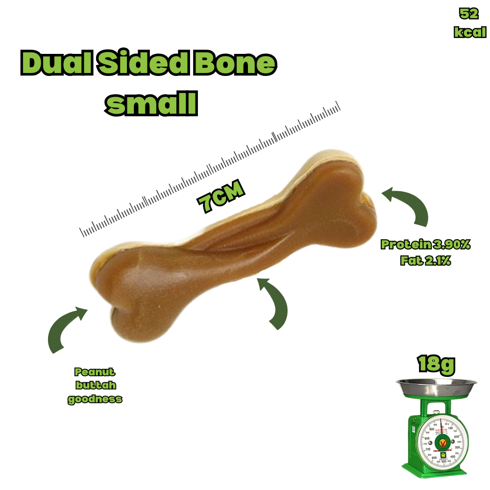 Peanut Butter Dual-Sided Bone - Small