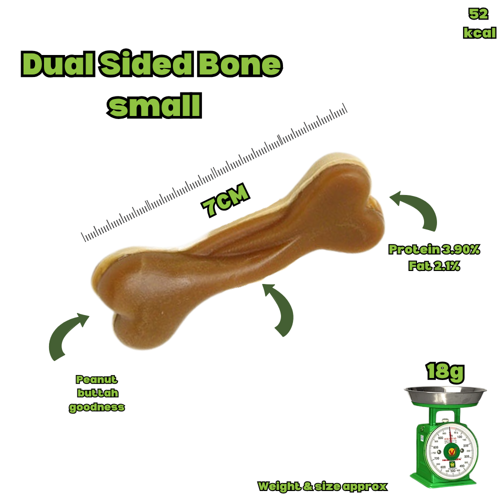 Peanut Butter Dual-Sided Bone - Small