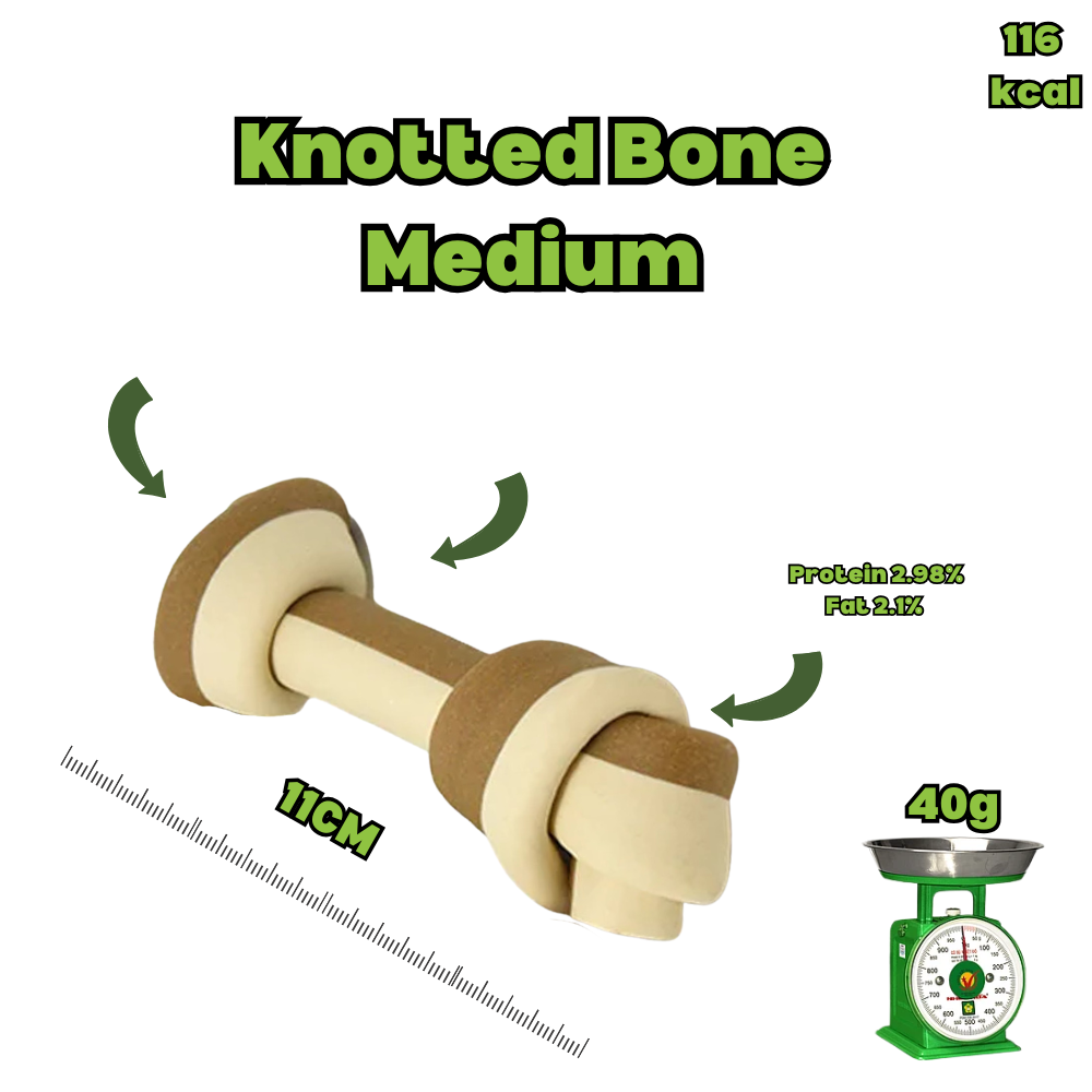 Veggie Knotted Bone - Medium