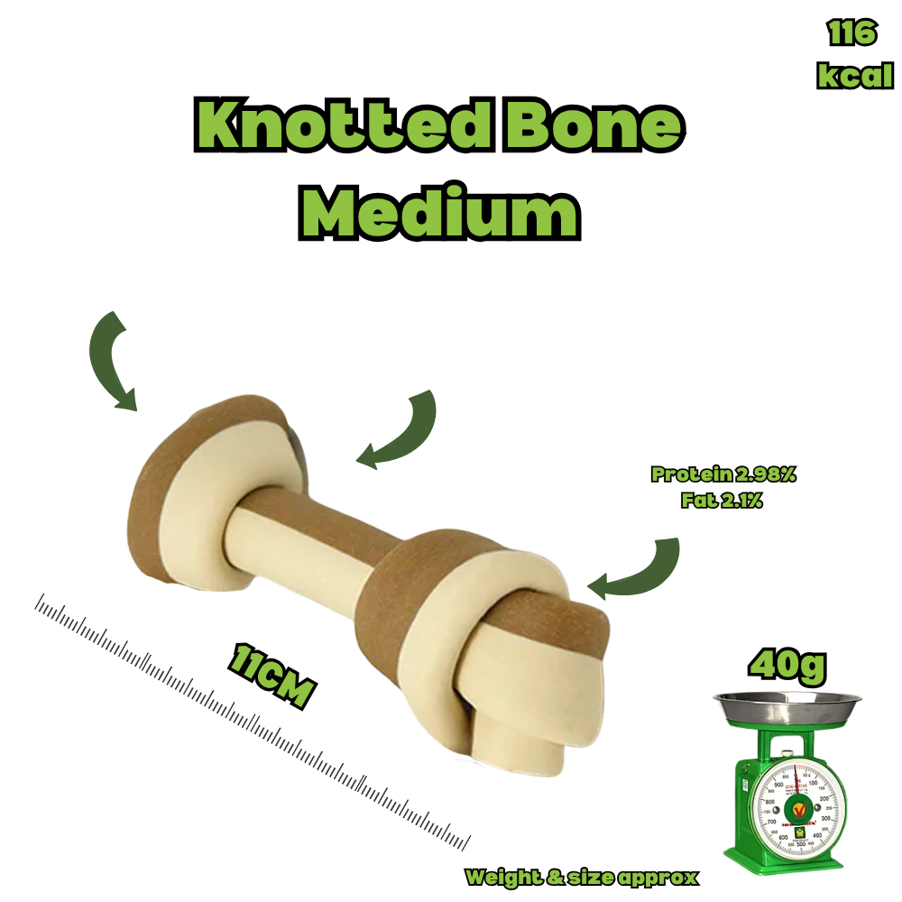 Veggie Knotted Bone - Medium